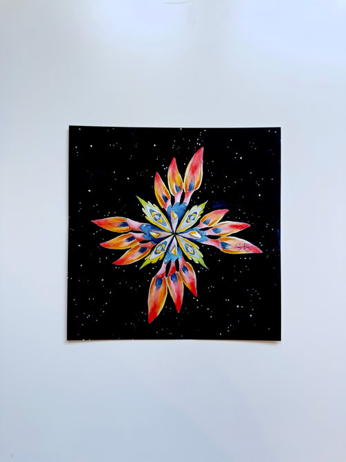 "Battleship in Bloom" Print 8"x8"